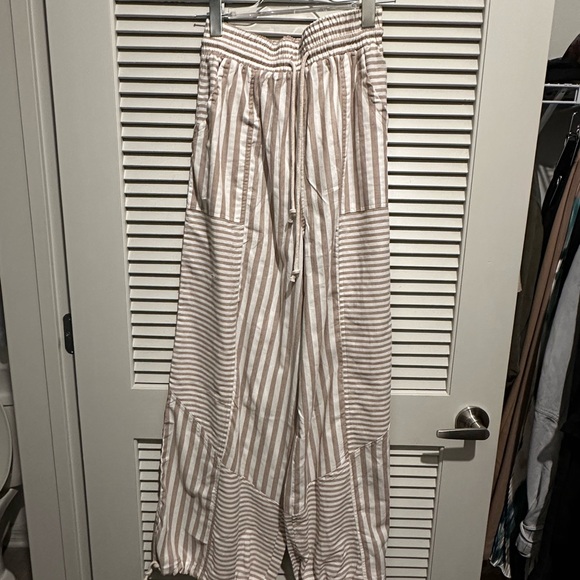 Lane 201 Pants - Striped Beige Women's Joggers